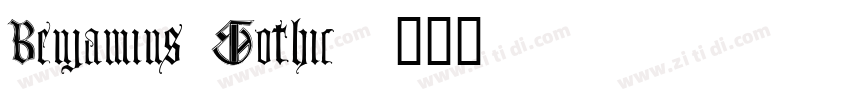 Benjamins Gothic字体转换